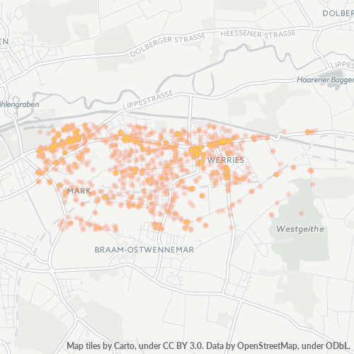 Heatmap für plz 59071