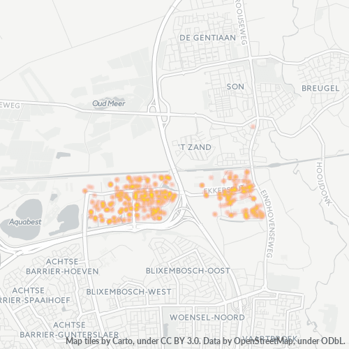 Heatmap voor postcode 5692