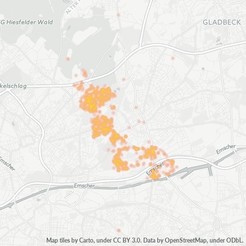 Heatmap für plz 46242