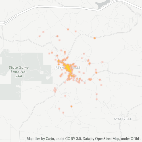 15851 Business Density Heatmap