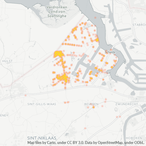 9130 Heatmap Bedrijfsdichtheid