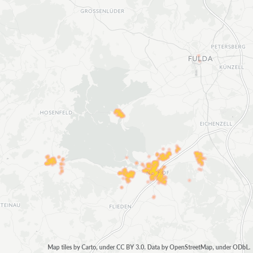 Heatmap für plz 36119