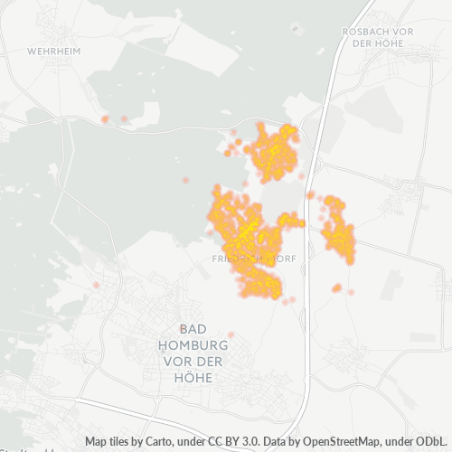 Heatmap für plz 61381