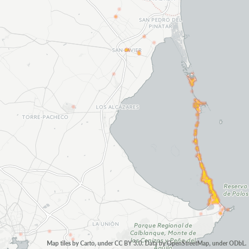 Mapa de calor para código postal 30380