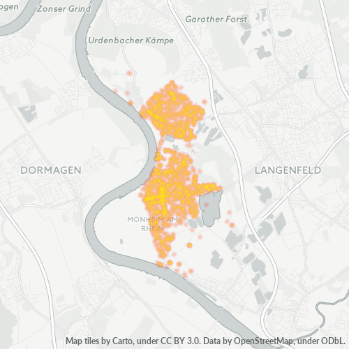 Heatmap für plz 40789