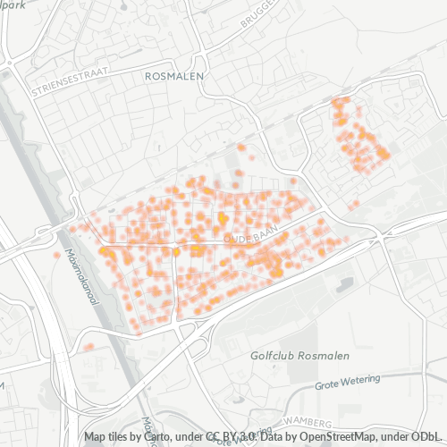 Heatmap voor postcode 5242