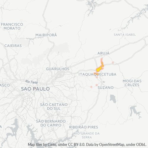 08599-000 Mapa de calor de densidad empresarial