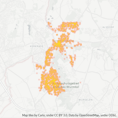 Heatmap für plz 52134