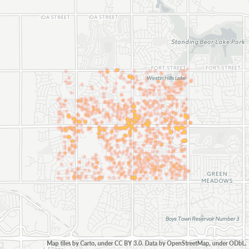 68116 Business Density Heatmap