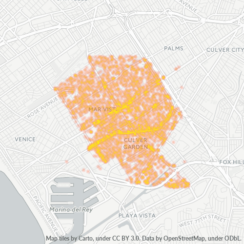 90066 Business Density Heatmap