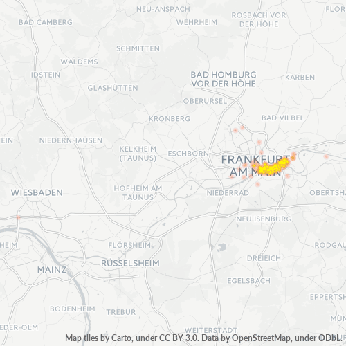 Heatmap für plz 60314