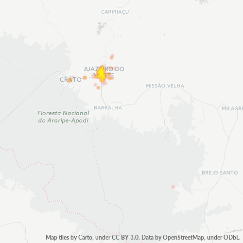 63050-000 Heatmap de Densidade da Empresa