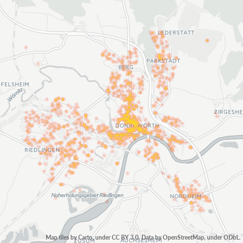 Heatmap für plz 86609