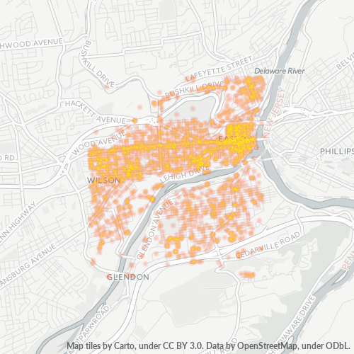 18042 Business Density Heatmap