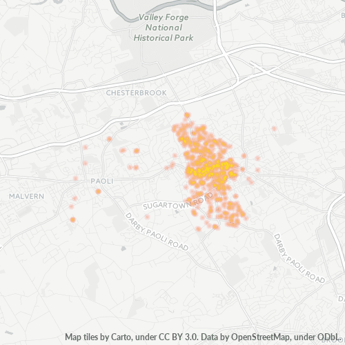 19333 Business Density Heatmap