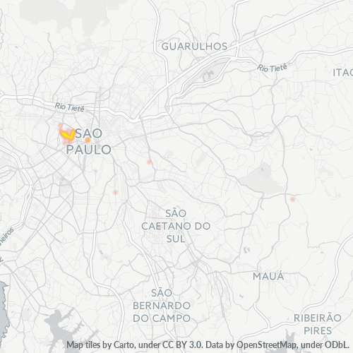 01238-000 Mapa de calor de densidad empresarial