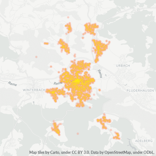 Heatmap für plz 73614