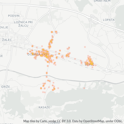 3301 Zemljevid gostote poslovanja