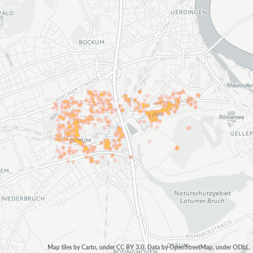 Heatmap für plz 47809