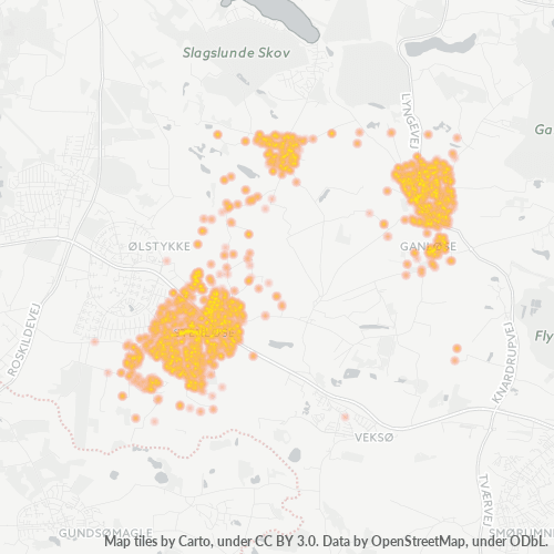 3660 Heatmap over forretningstæthed