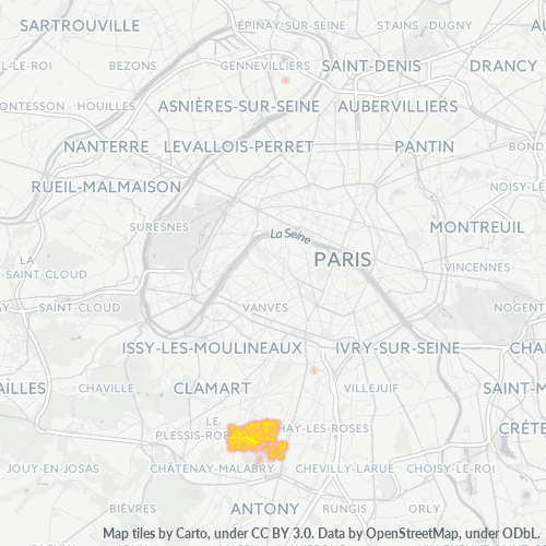 92330 Thermocarte de densité d'activité