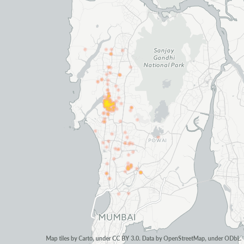 400090 व्यावसायिक घनत्व हीटमैप