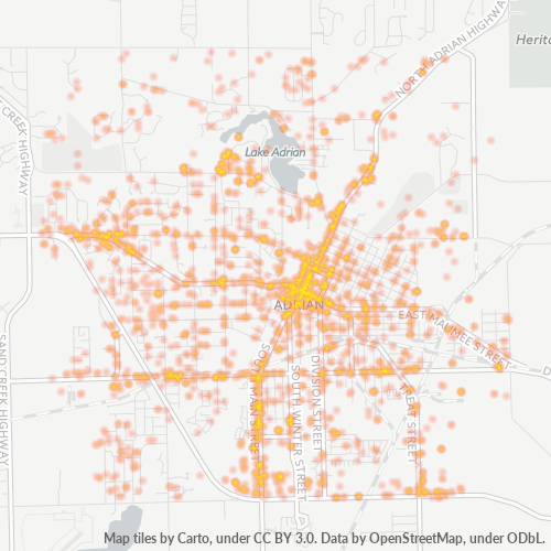 49221 Business Density Heatmap