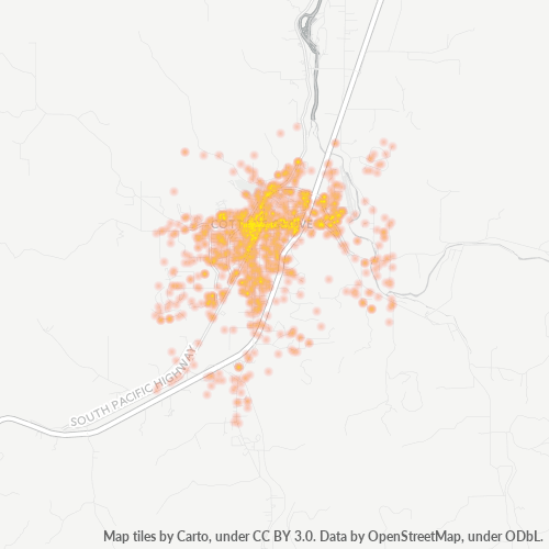 97424 Business Density Heatmap