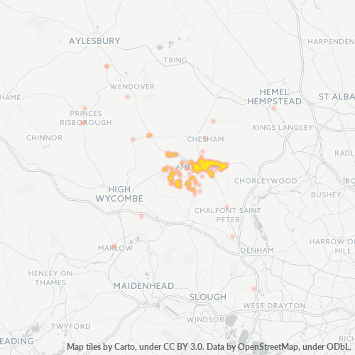 HP7 Business Density Heatmap