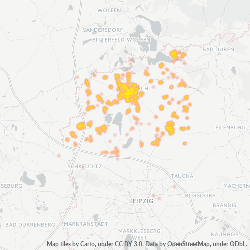 Heatmap für plz 04509