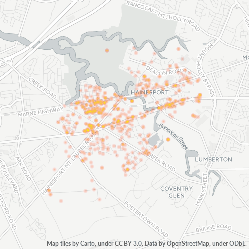 08036 Business Density Heatmap