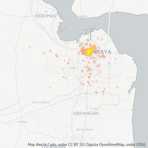 60174 Peta Panas Densitas Bisnis