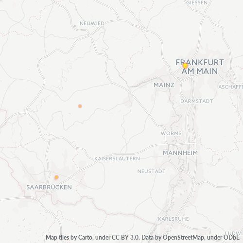 65843 Standortdichte-Heatmap