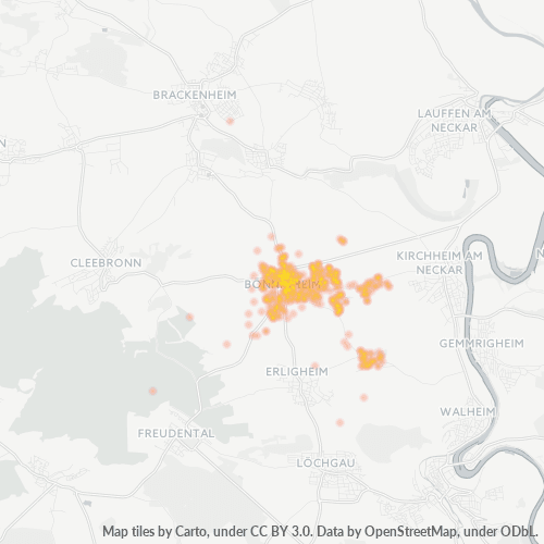 Heatmap für plz 74357
