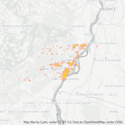 07800 Thermocarte de densité d'activité