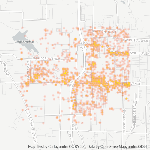 72762 Business Density Heatmap