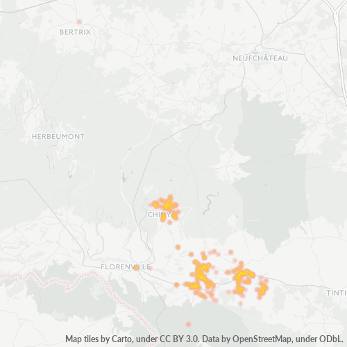 Heatmap voor postcode 6810