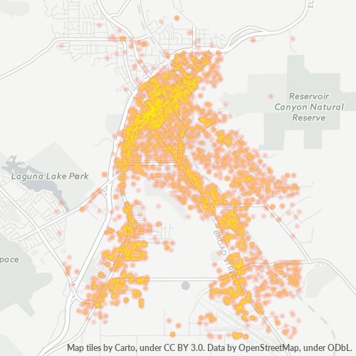93401 Business Density Heatmap