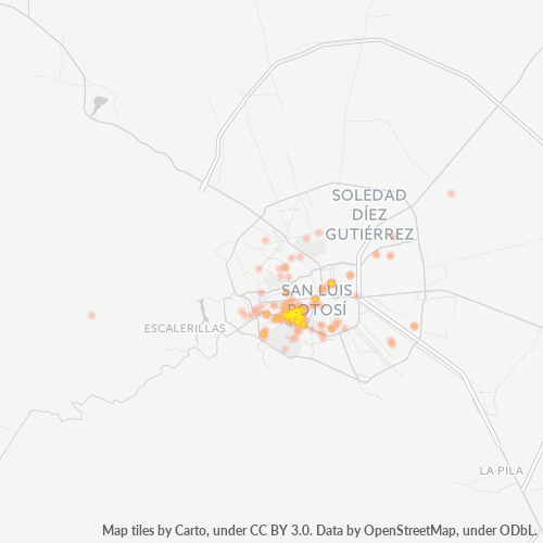 78269 Mapa de calor de densidad empresarial