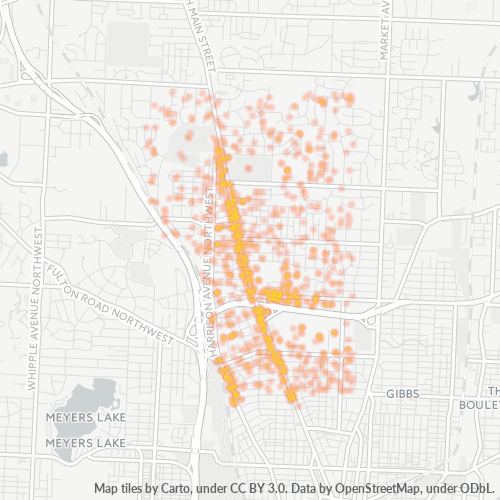 44709 Business Density Heatmap