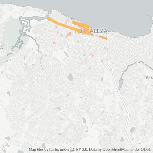 60310-000 Mapa de calor de densidad empresarial