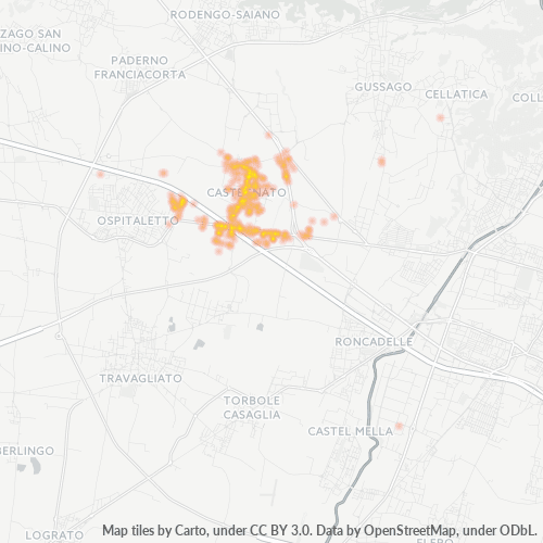 Mappa di calore per cap 25045