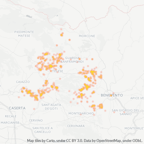 Mappa di calore per cap 82030