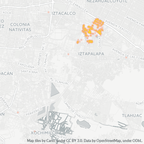 09208 Mapa de calor de densidad empresarial