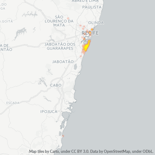 51020-000 Mapa de calor de densidad empresarial