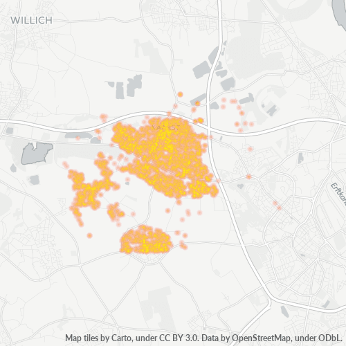 Heatmap für plz 41564