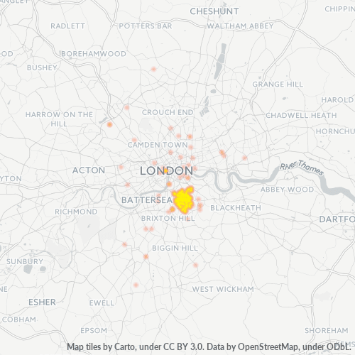 SE5 Business Density Heatmap