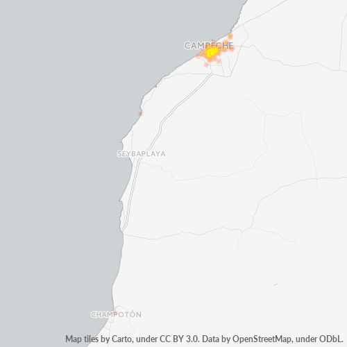 24050 Mapa de calor de densidad empresarial