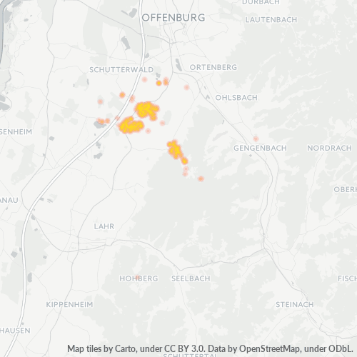 Heatmap für plz 77749