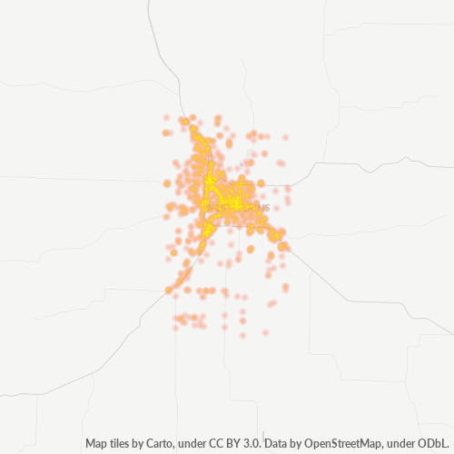 65775 Business Density Heatmap